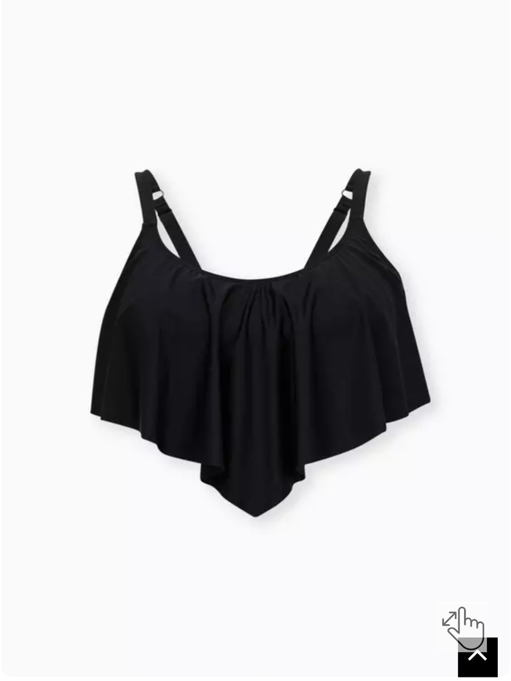 torrid Black Flounce Bikini Top
